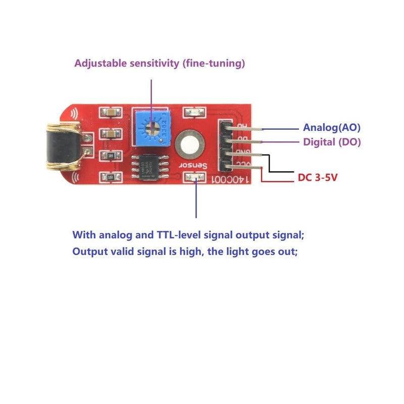 GODIYMODULES 801S Vibration Sensor Module Vibration Analog Output Sensitivity LM393 - Image 2